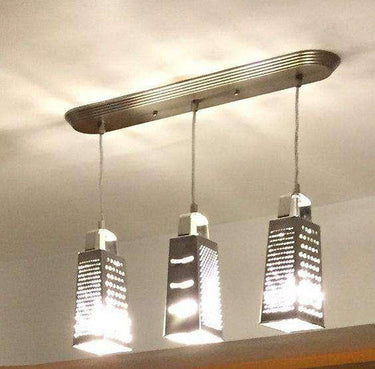 *Galvanized Metal Grater Light Fixture - The Fox Decor